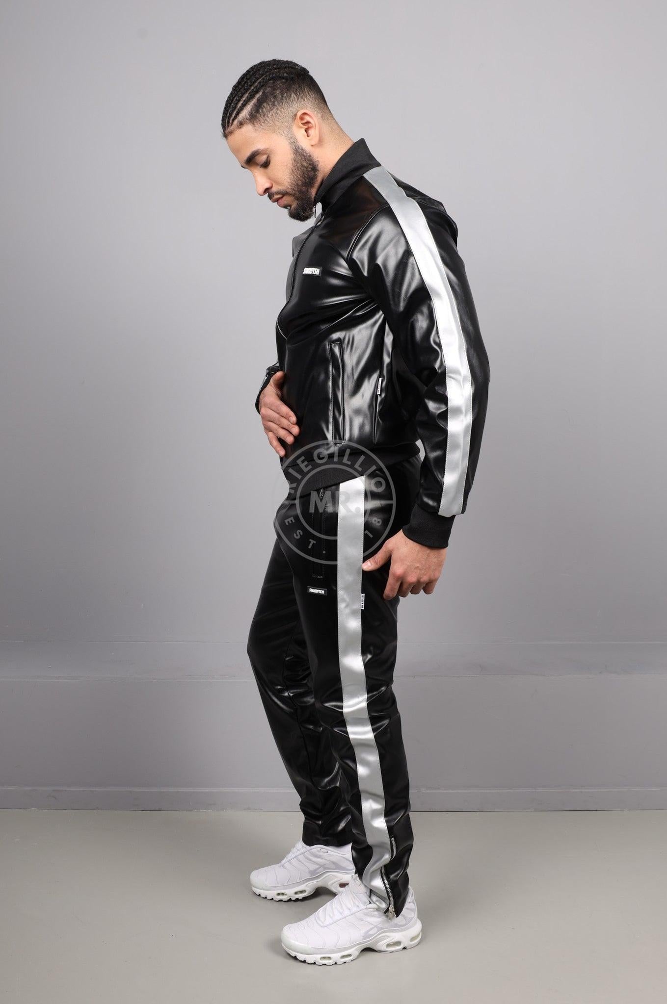 MR. X SNKRFTSH Tracksuit Pants - Silver Stripe