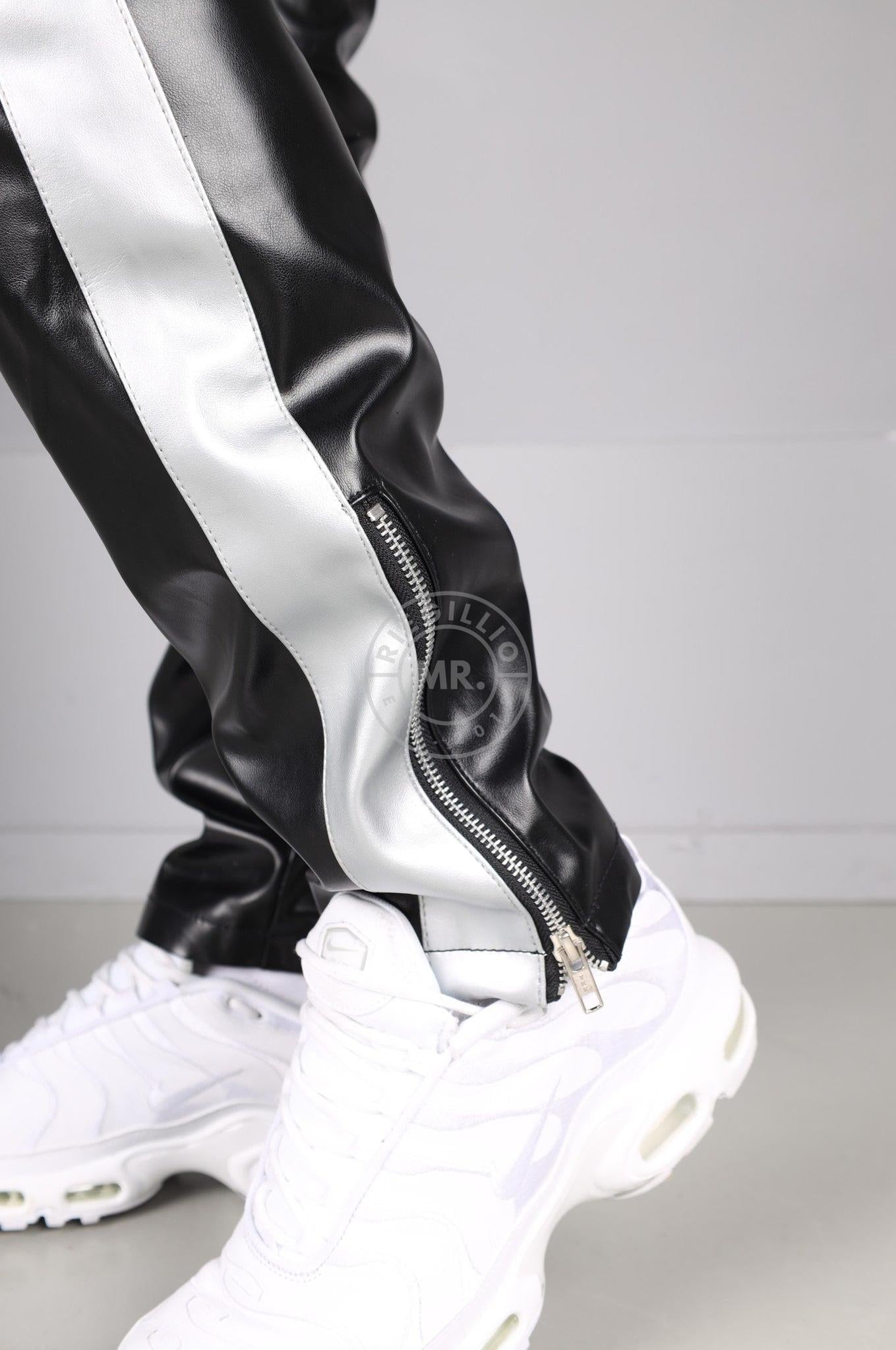 MR. X SNKRFTSH Tracksuit Pants - Silver Stripe
