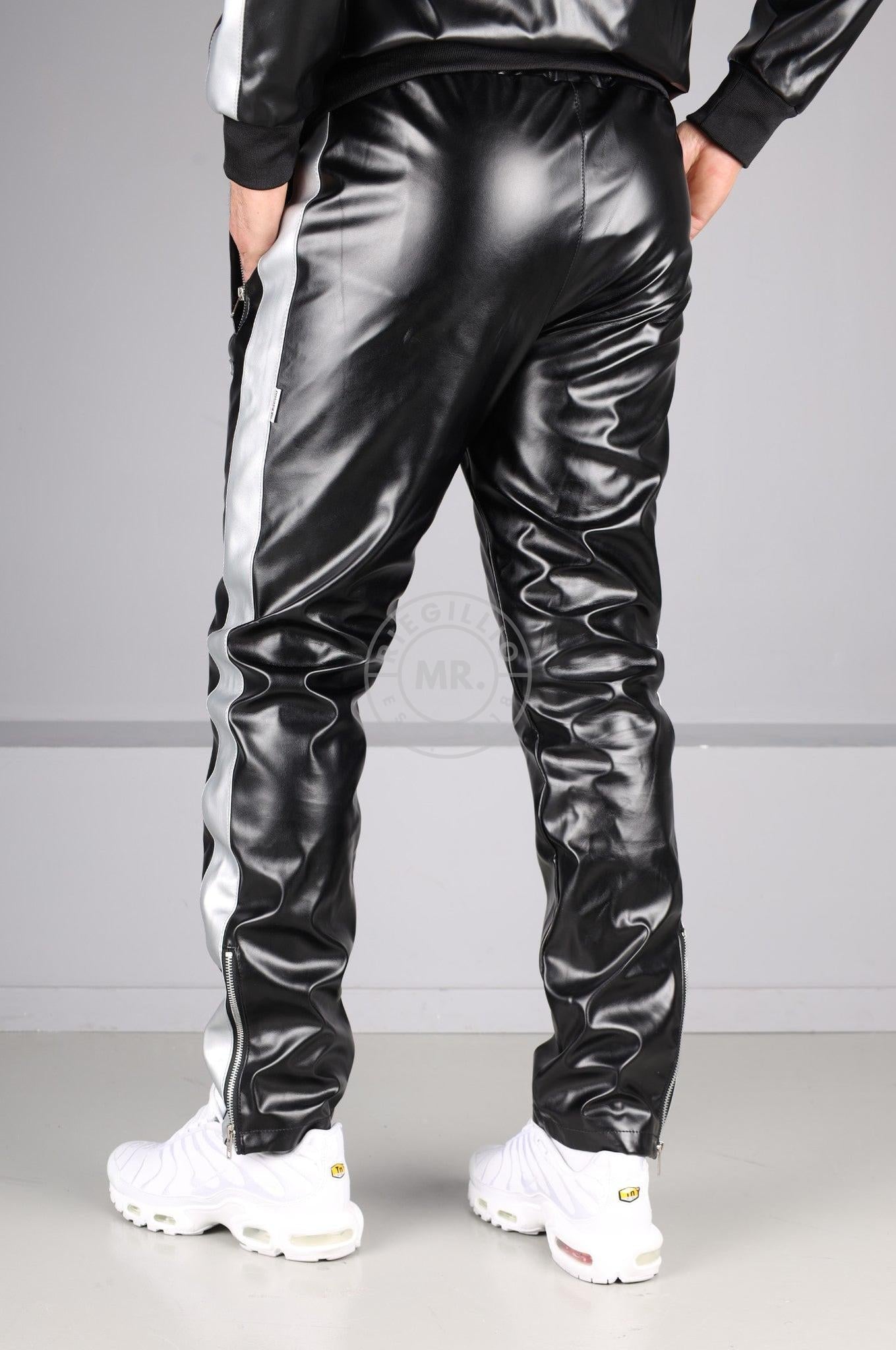 MR. X SNKRFTSH Tracksuit Pants - Silver Stripe