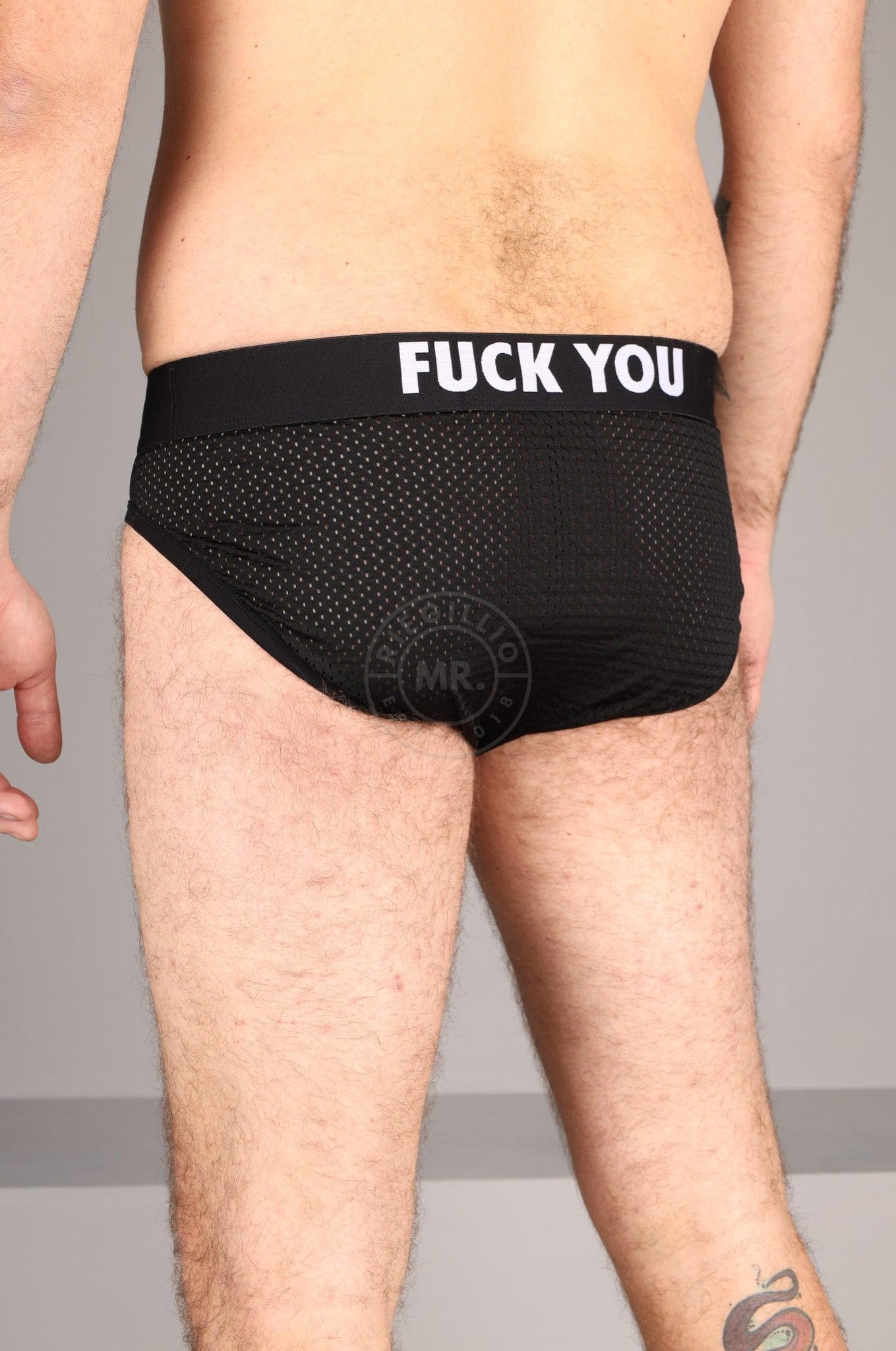 SNKRFTSH Mesh Brief FUCK YOU - Black