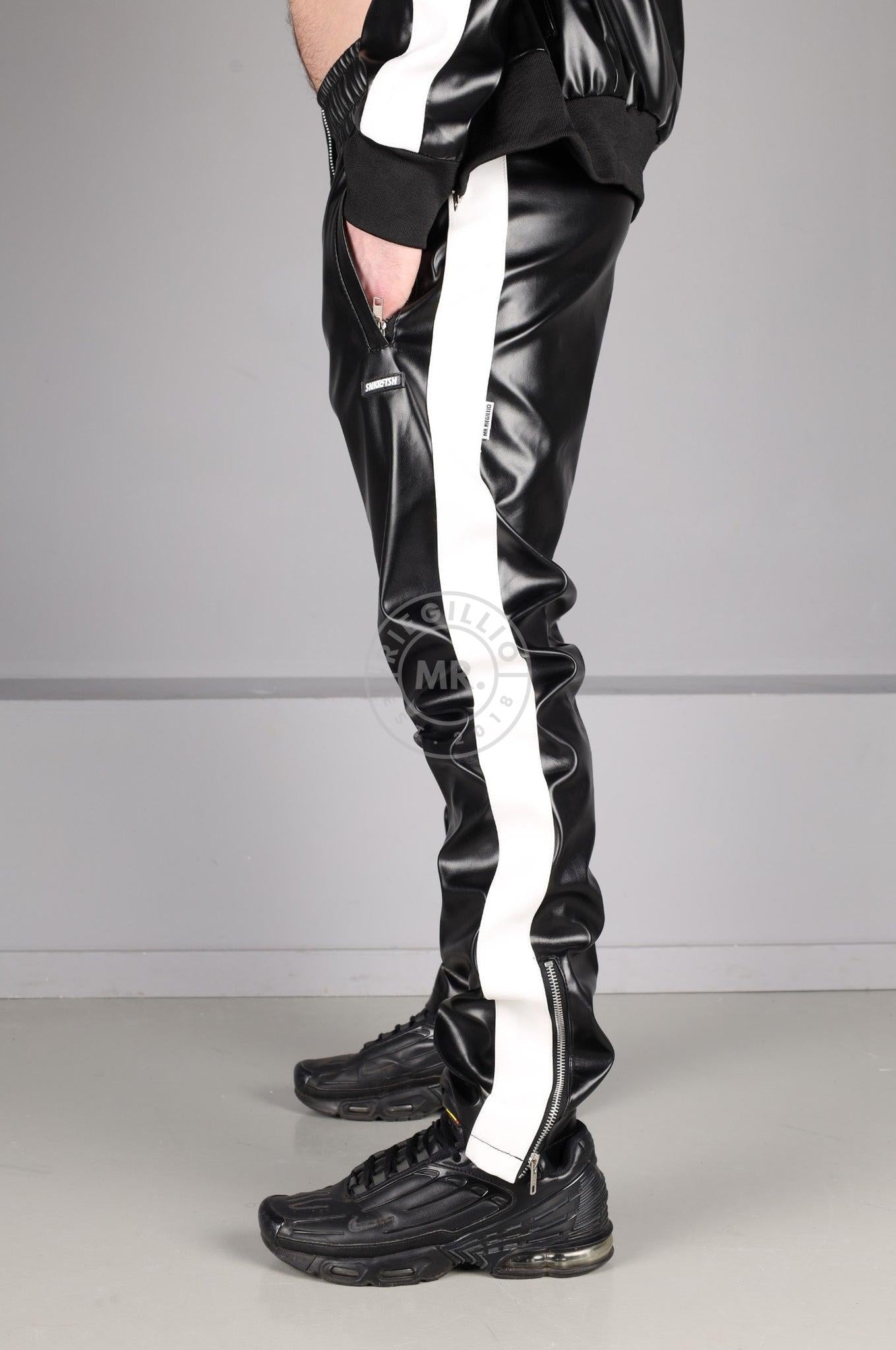 MR. X SNKRFTSH Tracksuit Pants - White Stripe
