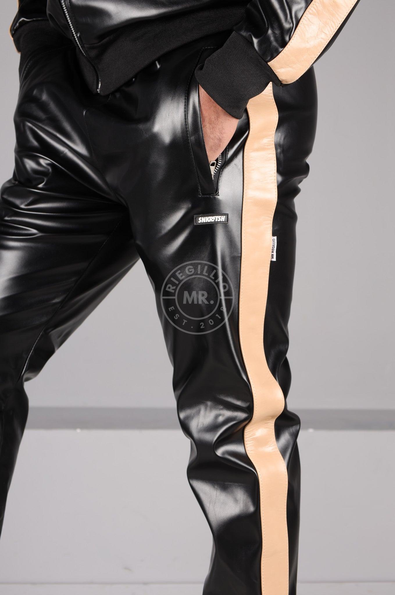 MR. X SNKRFTSH Tracksuit Pants - Cream Stripe