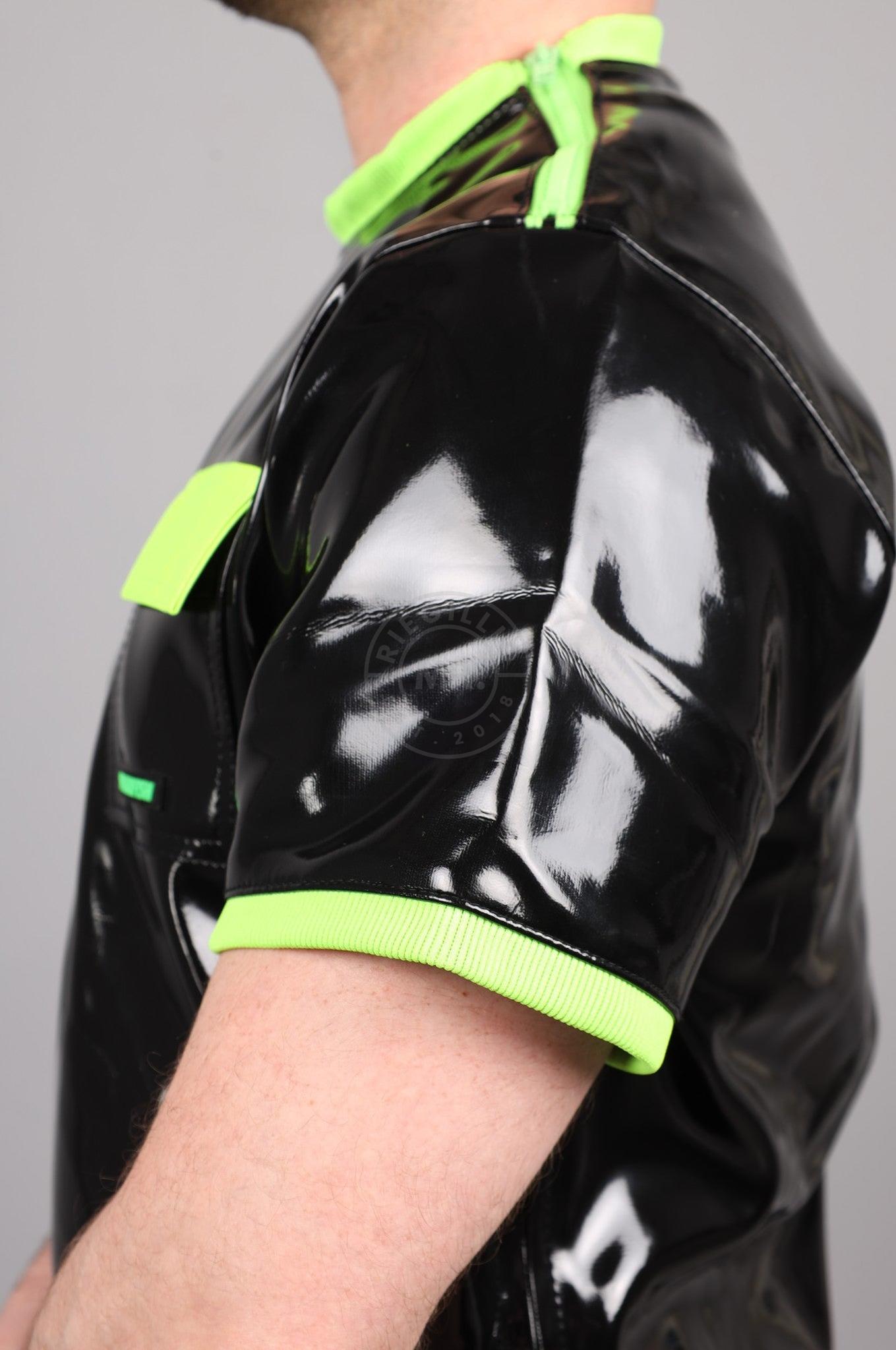 SNKRFTSH Black PVC T-Shirt - Neon Touch