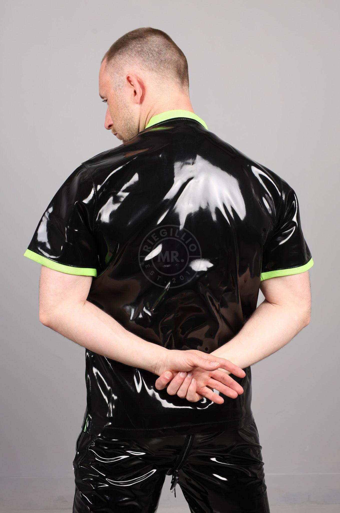 SNKRFTSH Black PVC T-Shirt - Neon Touch