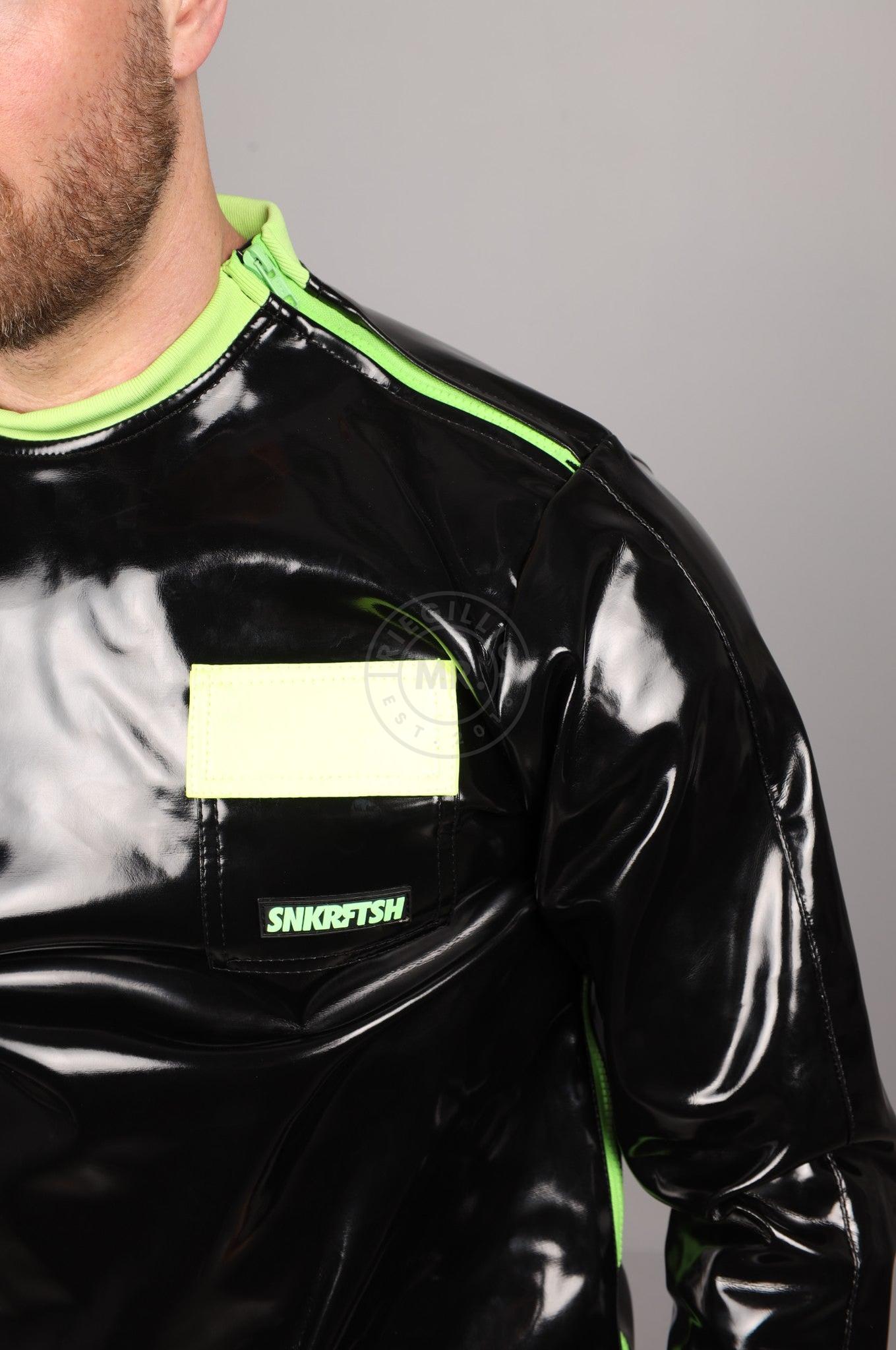 SNKRFTSH Black PVC Sweater - Neon Touch
