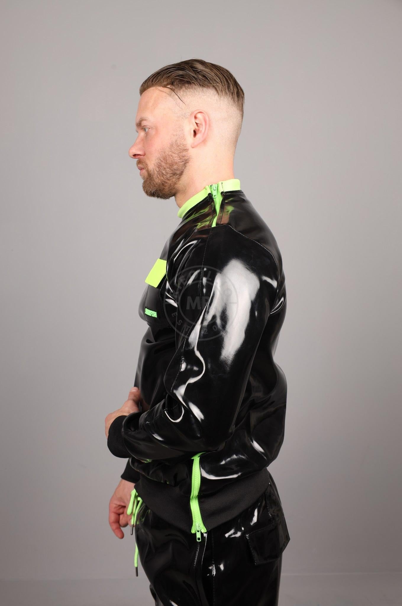 SNKRFTSH Black PVC Sweater - Neon Touch