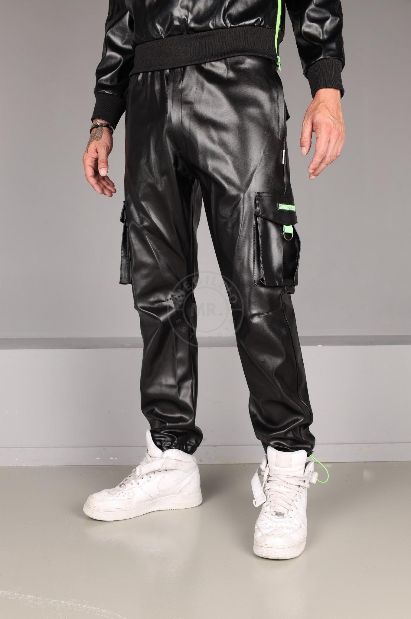 SNKRFTSH Vegan Leather Pants - Neon Touch
