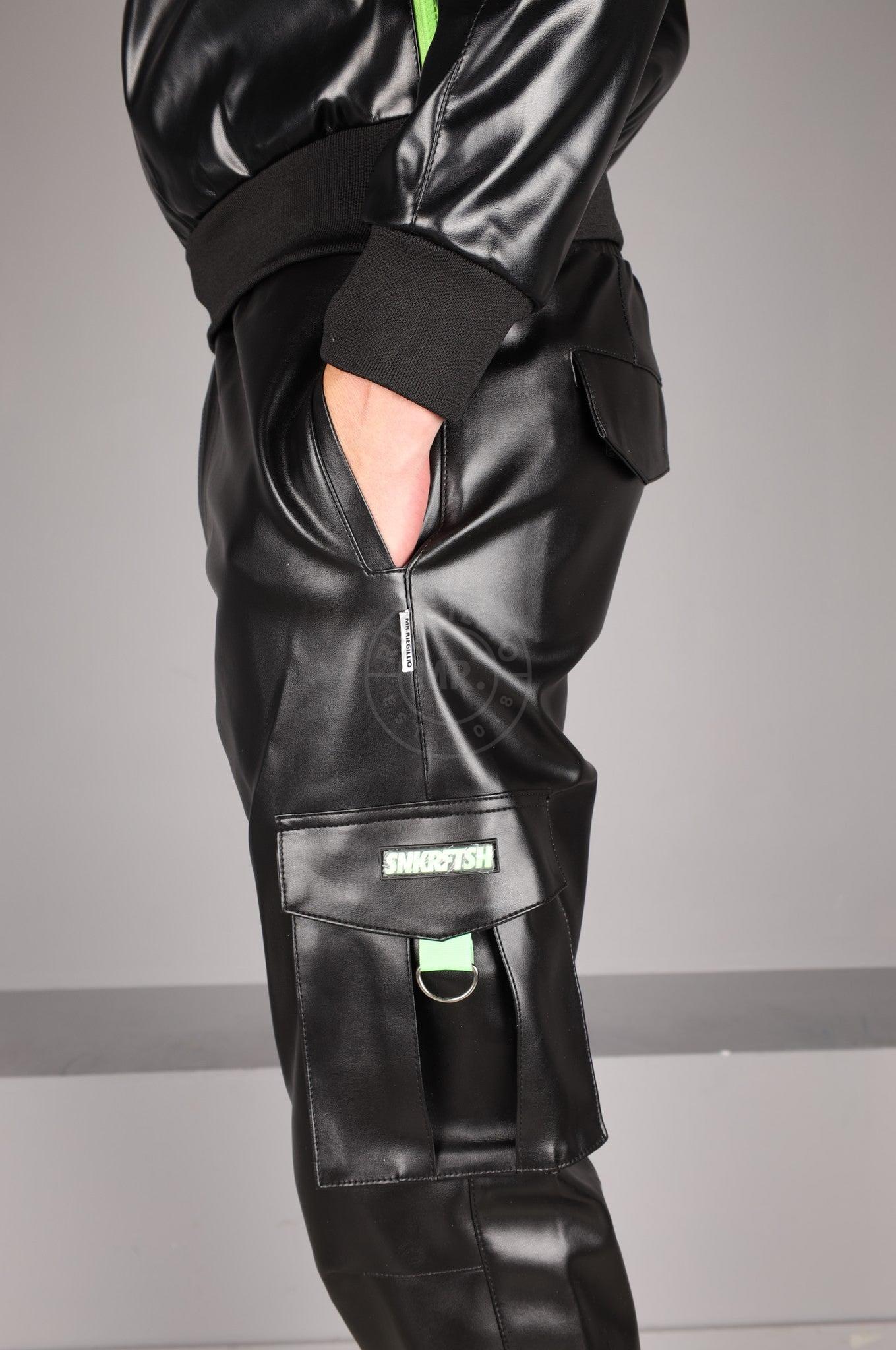 SNKRFTSH Vegan Leather Pants - Neon Touch