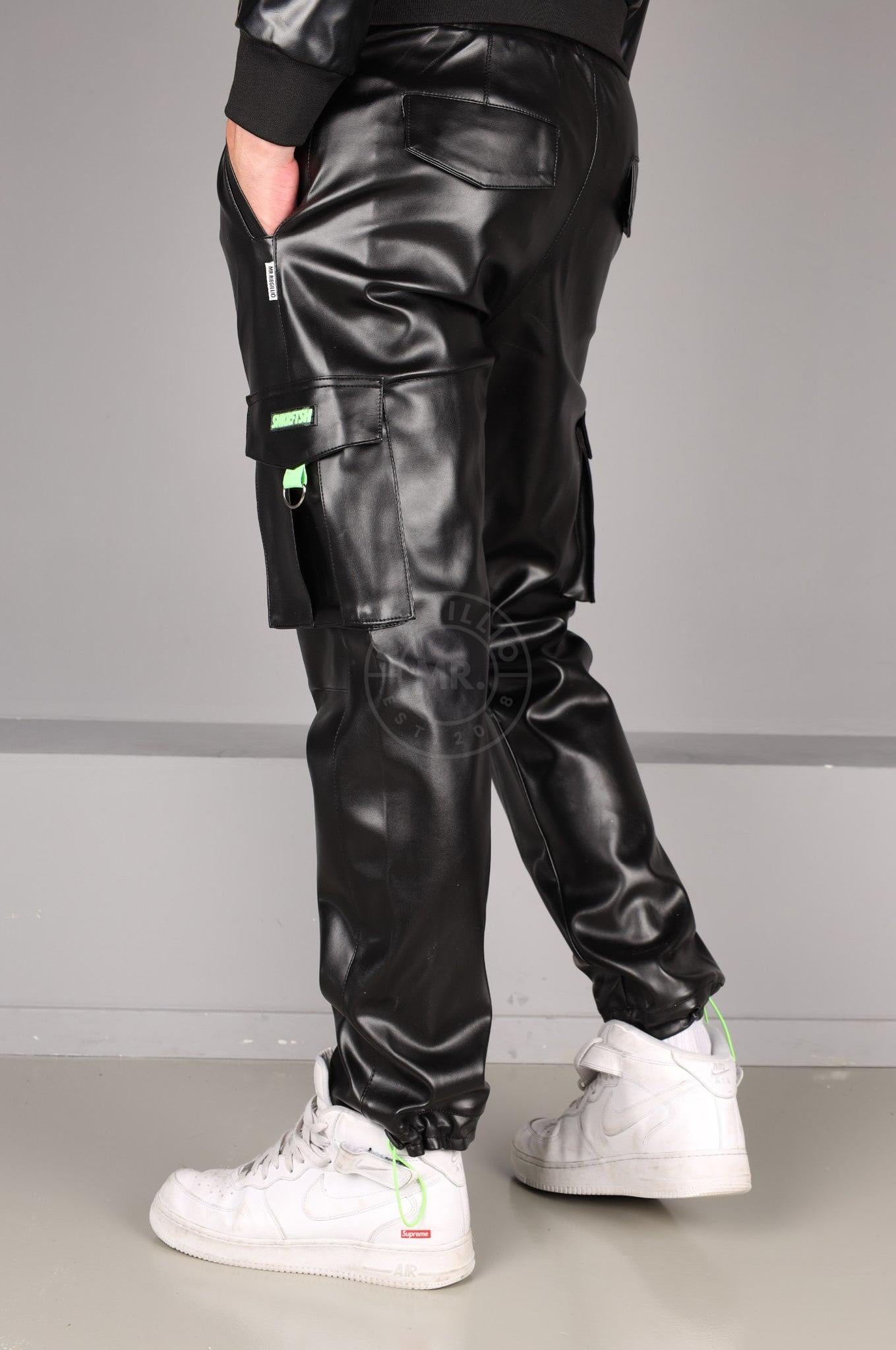 SNKRFTSH Vegan Leather Pants - Neon Touch