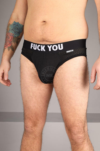 SNKRFTSH Mesh Brief FUCK YOU - Black