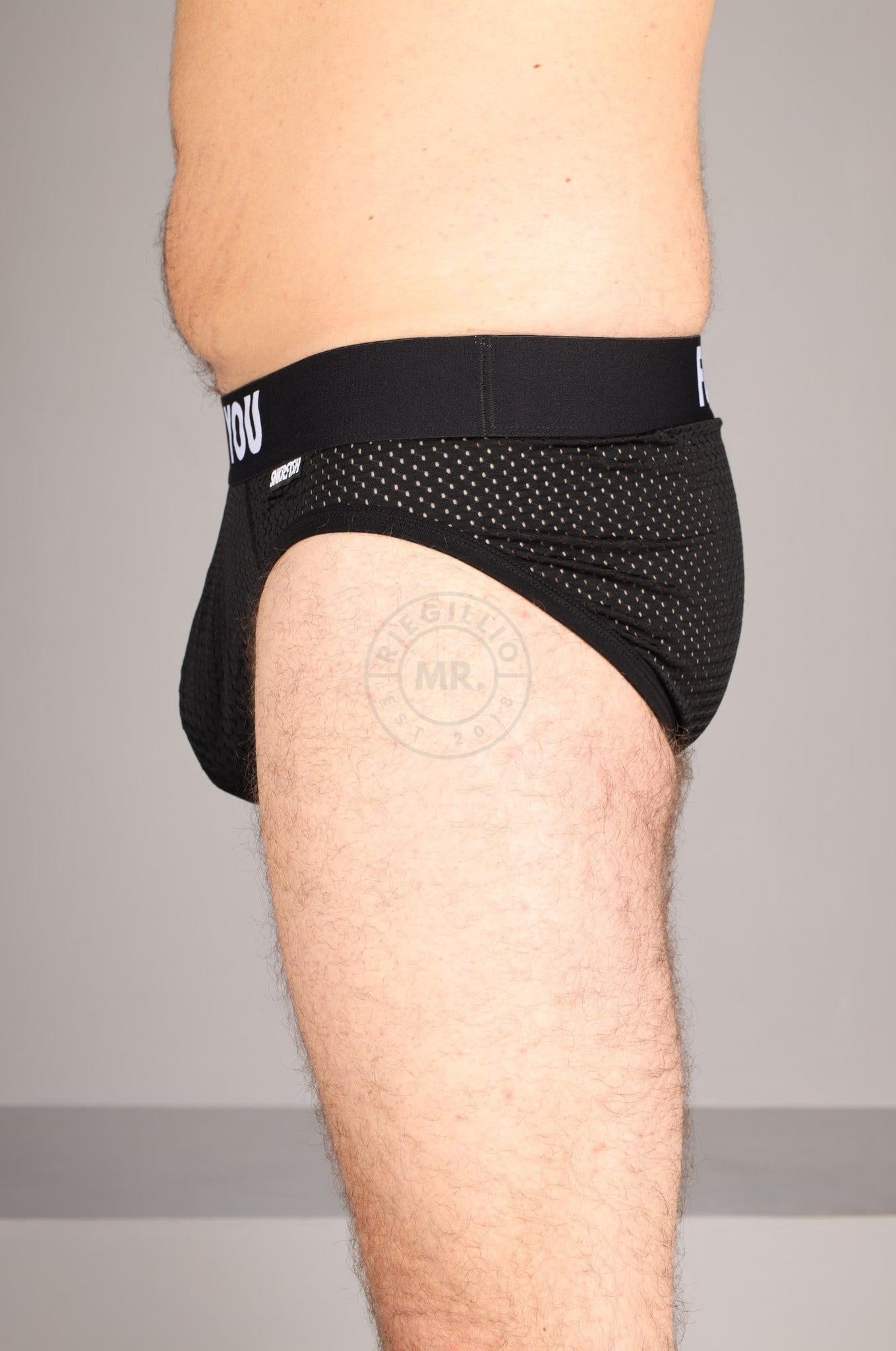 SNKRFTSH Mesh Brief FUCK YOU - Black