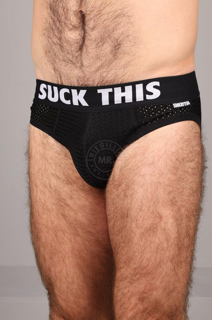 SNKRFTSH Mesh Jock SUCK THIS / EAT THIS - Black