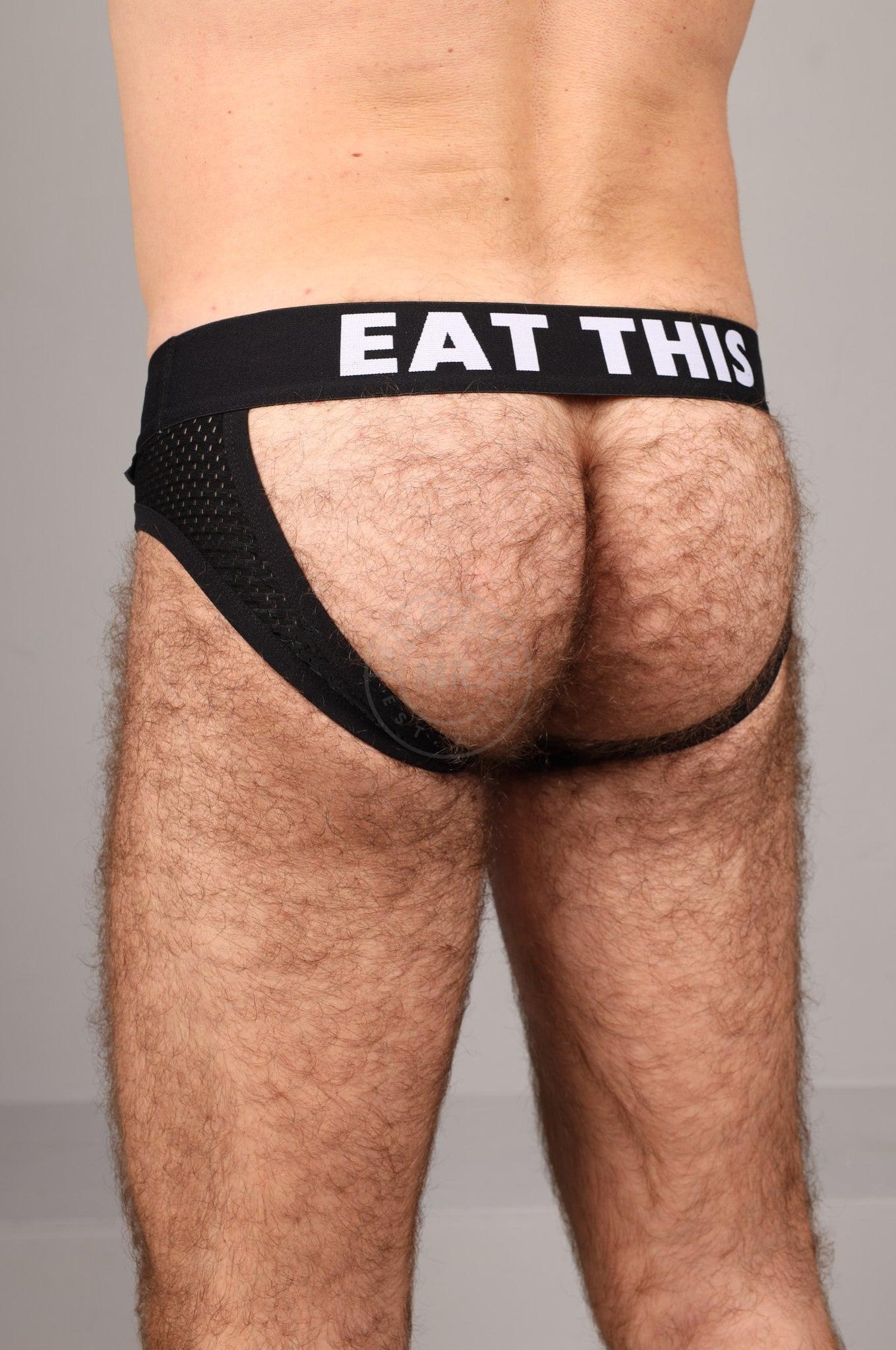 SNKRFTSH Mesh Jock SUCK THIS / EAT THIS - Black