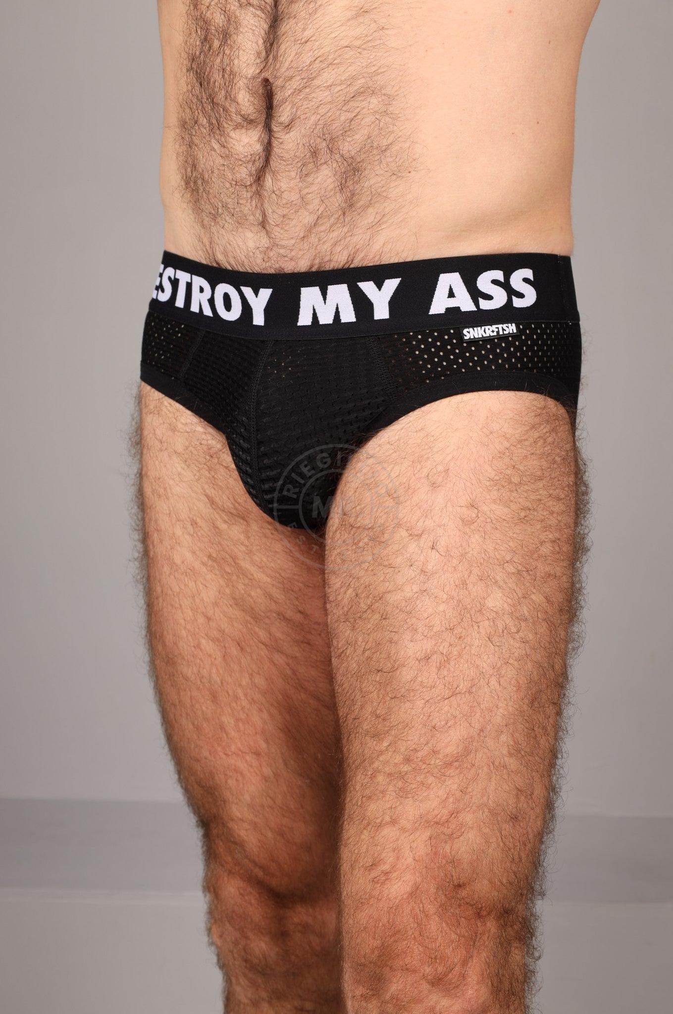SNKRFTSH Mesh Jock DESTROY MY ASS - Black