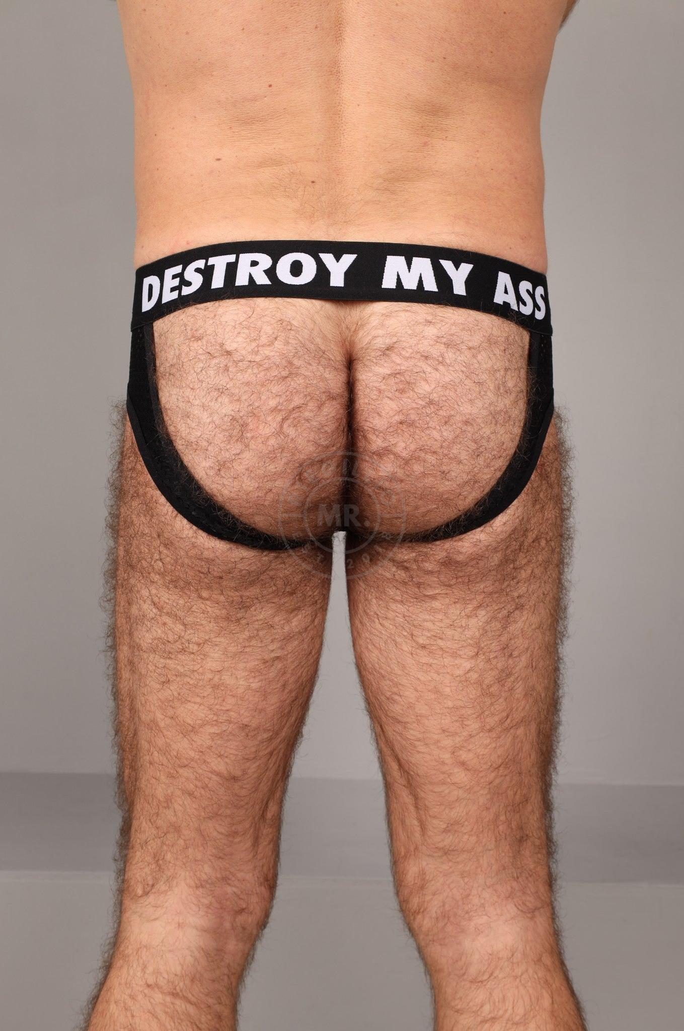 SNKRFTSH Mesh Jock DESTROY MY ASS - Black