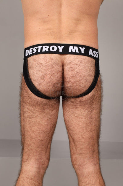 SNKRFTSH Mesh Jock DESTROY MY ASS - Black