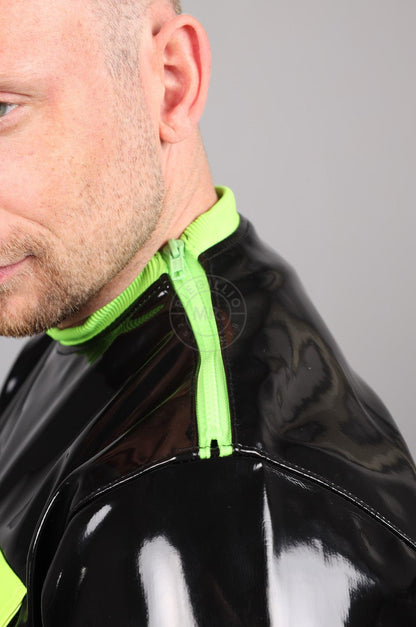 SNKRFTSH Black PVC T-Shirt - Neon Touch