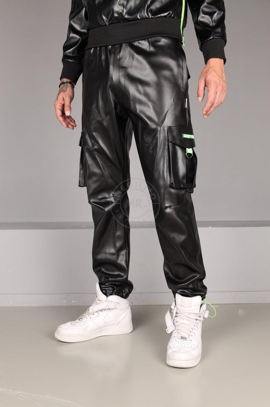 SNKRFTSH Vegan Leather Pants - Neon Touch