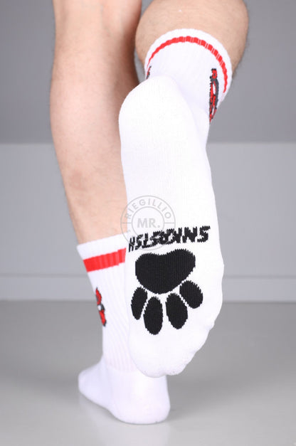 SNKRFTSH PUPPY SOCKS - RED