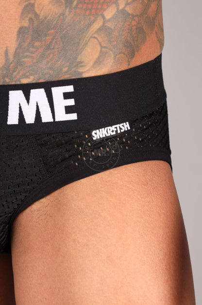 SNKRFTSH Mesh Jock CUM IN ME - Black